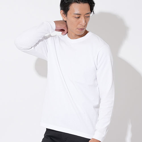 長袖 tシャツ メンズ 綿100 メンズ白ロンt 厚手 ロンT メンズ Uネック 丸首 クルーネック 長袖tシャツ メンズ無地tシャツ 白Tシャツ カットソー メンズ長袖Tシャツ ジャケット インナー 白 黒 メンズインナーシャツ 長袖白tシャツ ビジネスカジュアル メンズろんt