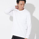 長袖 tシャツ メンズ 綿100 メンズ白ロンt 厚手 ロンT メンズ Uネック 丸首 クルーネック 長袖tシャツ メンズ無地 メンズ無地tシャツ 白Tシャツ カットソー メンズ長袖Tシャツ ジャケット インナー 白 黒 カットソーメンズ メンズインナーシャツ