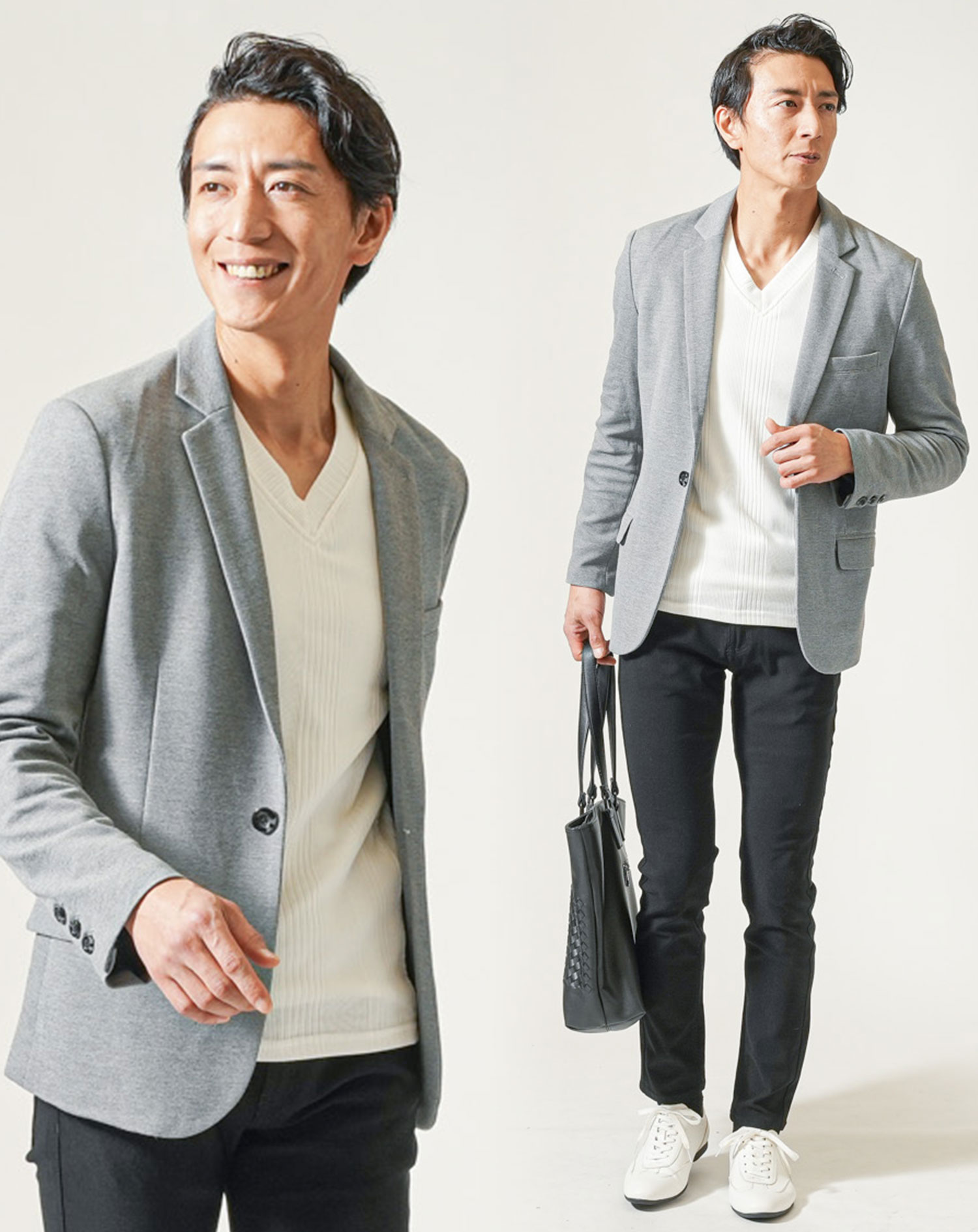 マネキン買い メンズ 春服 セットアップ 春 コーデ セット コーデセット 春コーデ 全身セット コーディネートセット テーラードジャケット テーラード ジャケット 長袖 vネック tシャツ チノパン パンツ スリムチノパン 40代 ファッション メンズファッション