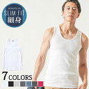 タンクトップ ショート丈 メンズ おしゃれ 着丈 短め スリム テレコ 綿 トップス 服 インナー スリム 人気 ちょいワル ちょいわる ファッション カジュア...