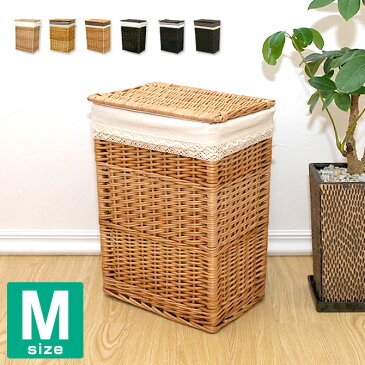 フタ付き かご 収納 バスケット レース 縦長 長方形 Mカゴ ゴミ箱 ランドリーバスケット ふた付き 収納ボックス 洗濯かご 北欧 籠 ランドリー ふたつき 蓋付き おしゃれ アジアン おもちゃ箱 おむつ入れ 雑貨 ランドリーボックス 脱衣かご 籐 収納 ラタン 家具