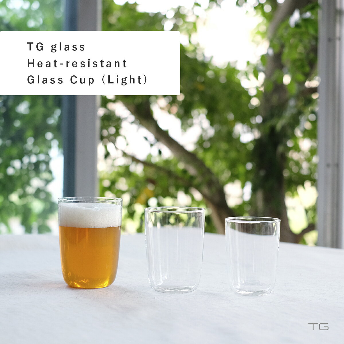 TG glass Light 420ml ƥ 饹 å å Ǯ饹 ꥢ  ˻ ߷ľ  ץ ӡ륰饹 ӥå 饹 ץ󥫥å   ŻҥOK ѥ饹 Ȣ ե ץ쥼 £ʪ  Heat-resistant