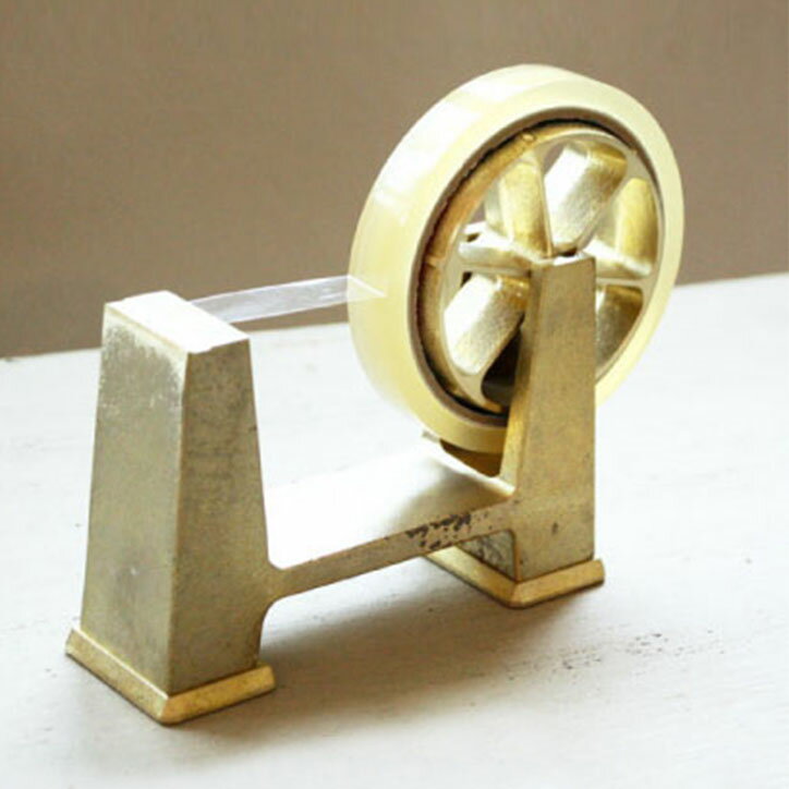 FUTAGAMI フタガミ 真鍮製 テープカッター 鋳肌 大 ゴールド テープ台 二上 小物 文具 事務用品 店舗用品 アンティーク風 テープカッター台 デザイ...