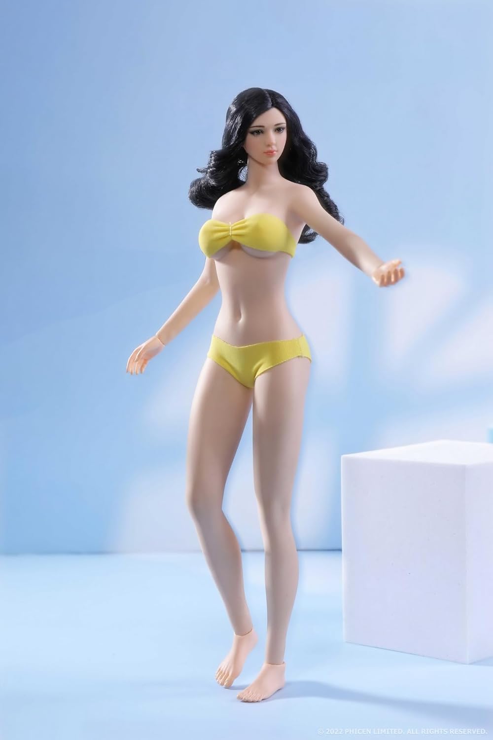 【TBLeague】 1/6スケール 超柔軟性 シームレス 女性素体 PLLB2022-S50A バストサイズM 美脚 ペール肌 ビキニ付属 本物TBLeasueブランド 白色肌