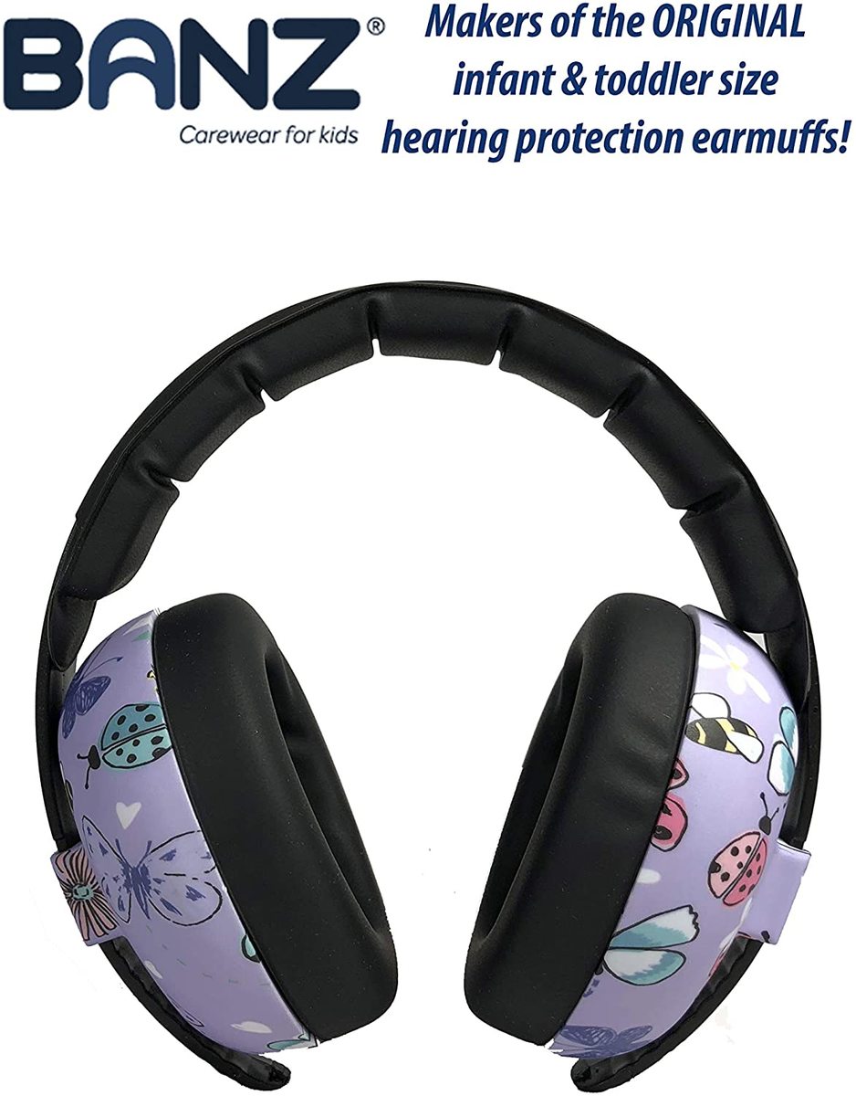 以上節約 米国と欧州の安全基準をクリアした 各国セレブ愛用イヤーマフの代表ブランドbanzの一番人気カラーです Banz 防音 イヤーマフ ちょうちょ柄 0 2歳 用 欧米安全基準取得品 セレブ愛用ブランド 聴覚過敏 耳栓 幼児 赤ちゃん 騒音対策 イヤープロテクター 新生児