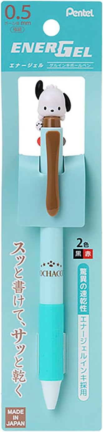 乐天商城 - 【レビュー投稿で次回使えるクーポンプレゼント中！】サンリオ SANRIO マスコット付きエナージェル2色ボールペン ポチャッコ ぺんてる 114529