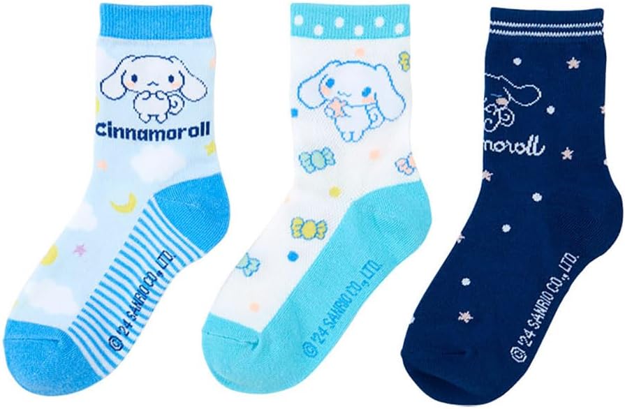 【レビュー投稿で次回使えるクーポンプレゼント中！】サンリオ SANRIO キッズソックス3足セット 靴下 19-21cm シナモロール シナモン Cinnamoroll 子供 455491