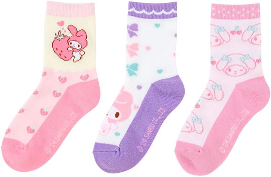 【レビュー投稿で次回使えるクーポンプレゼント中！】サンリオ SANRIO キッズソックス3足セット 靴下 13-15cm マイメロディ マイメロちゃん my melody 子供 455334