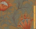 moda fabrics(モダ ファブリックス)William Morris ウィリアムモリス シーチング生地＜Anemone＞(アネモネ)＜FENNEL GREEN(フェンネルグリーン)＞8217-20
