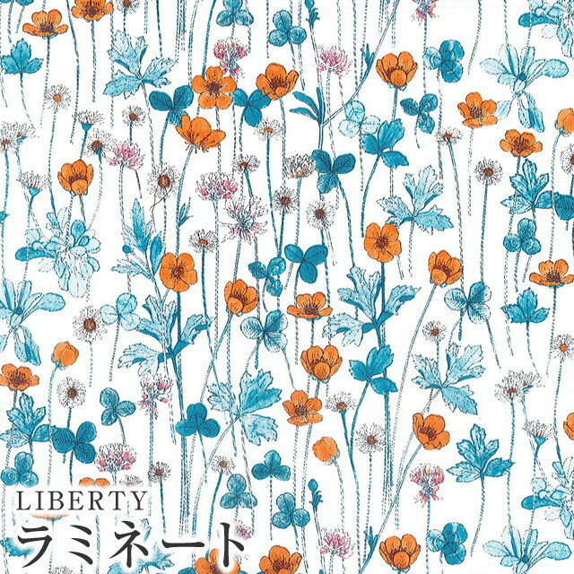 LIBERTYリバティプリント 国産つや消しラミネート(ビニールコーティング生地)＜Josephine's Garden＞(ジョセフィンズガーデン)MATLAMI3633181BE