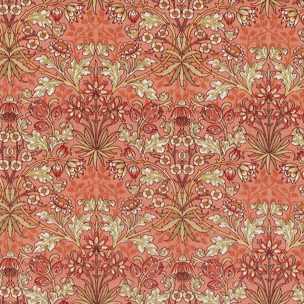 moda fabrics(モダ・ファブリックス)William Morris ウィリアムモリス シーチング生地＜HYACINTH 1900-1912＞（ヒヤシンス）ROSEローズ 33496-11