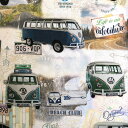 フォルクスワーゲンバス ハーフパナマ生地＜Original Vintage Bus＞(オリジナルビンテージバス)B&B FABRICS Volkswagen 1130-1016-460