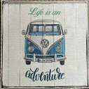 y47cm~47cmJbg̔ztHNX[QoX SunVW Vintage pillow(VW rf[W s[)B&B FABRICS Volkswagen 1531-1015-460