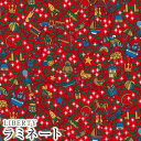 LIBERTYリバティプリント 国産つや消しラミネート(ビニールコーティング生地)<Magical Forest>(マジカルフォレスト)【レッド】MATLAMI...