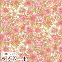 LIBERTYリバティプリント 国産つや消しラミネート(ビニールコーティング生地)<Scotty's Tiger>(スコッティーズタイガー)【ピンク】MATLA...