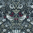 moda fabrics(モダ・ファブリックス)William Morris ウィリアムモリス シーチング生地＜Strawberry Thief＞(ストロベリースィーフ)いちご泥棒　8176-56