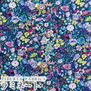 LIBERTYリバティプリント 国産つや消しラミネート(ビニールコーティング生地)【エターナル】＜Classic Garden＞(クラシック ガーデン)【ネイビー系】MATLAMI1222212AE