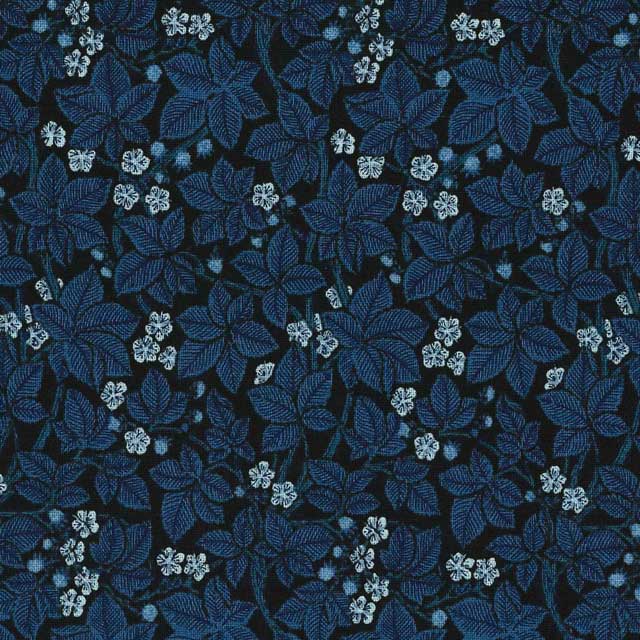 moda fabrics(モダ・ファブリックス)William Morris ウィリアムモリス シーチング生地＜BRAMBLE＞（ブランブル）KELMSCOTT BLUE ケルムスコットブルー 8375-15