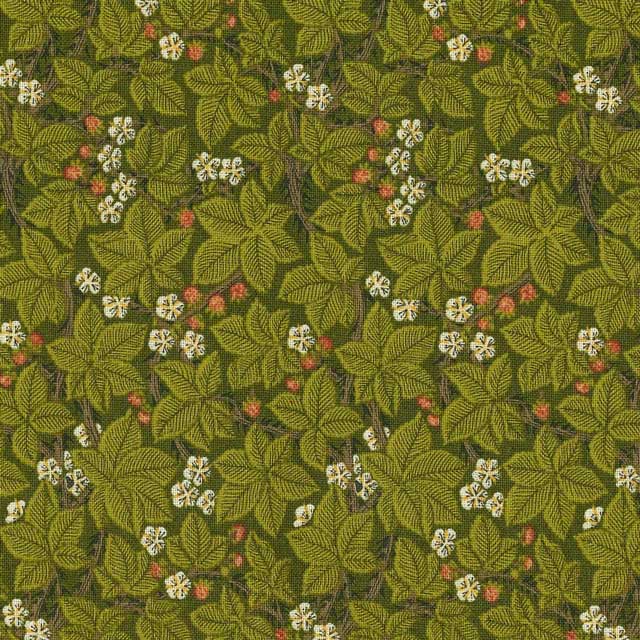 moda fabrics(モダ・ファブリックス)William Morris ウィリアムモリス シーチング生地＜BRAMBLE＞（ブランブル）FENNEL GREEN フェンネルグリーン 8375-20