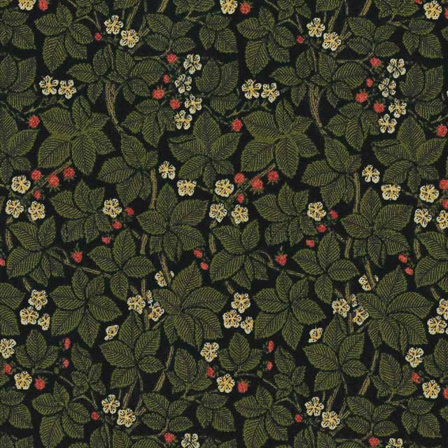 moda fabrics(モダ・ファブリックス)William Morris ウィリアムモリス シーチング生地＜BRAMBLE＞（ブランブル）DAMASK BLACK ダマスクブラック 8375-21