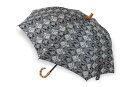 【エントリーでP10倍】LIBERTYリバティプリントを使った晴雨兼用傘ショートパラソル(日傘)<Ianthe>(アイアンシ)BKブラック 205669