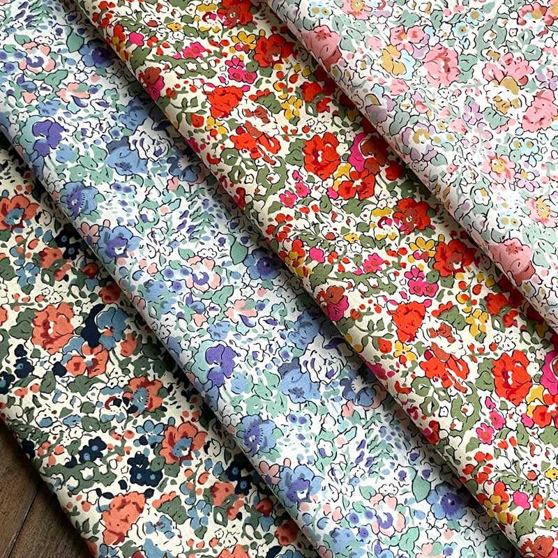 リバティプリント 国産タナローン生地 カットクロスセット4枚入り＜Claire-Aude＞(クレアオード)LIBERTY[リバティ 生地][リバティはぎれ][リバティカットクロス]L-CLAIREAUDE2のサムネイル