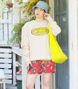 リバティプリント ショートパンツ <Rose Xanthe>(ローズザンジー)【レッド】/<Peach Blossom>(ピーチブロッサム)【ネイビー地】リサイ...