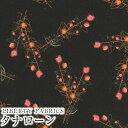 LIBERTYリバティプリント イタリア製タナローン生地<I Dreamt of Roses>(アイ・ドリームト・オブ・ローゼズ)【ピンク花×ブラウン地】363...