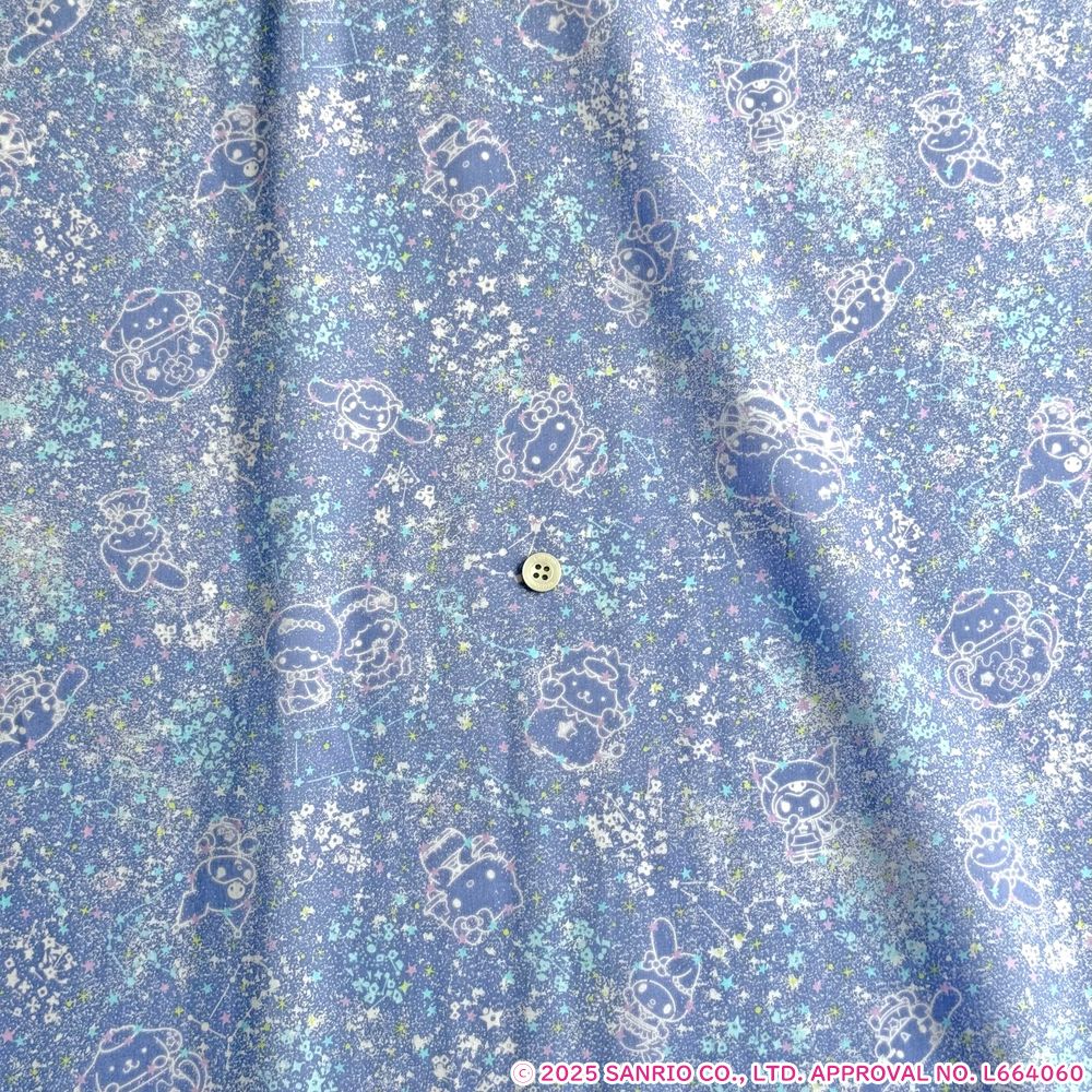 リトルツインスターズ×リバティファブリックス LIBERTY FABRICS リバティプリント 国産タナローン生地＜Constellation Sky＞(コンステレーション・スカイ)【パープル】DC35399-J25A 2