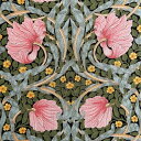V&A William Morris ウィリアムモリス シーチング生地<Pimpernel>(ピンパネル)【ブラック】VA10004S-E
