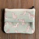 LIBERTY FABRICS リバティプリントを使ったティッシュポーチ<Meow>(ミャオウ)MTミント 226084