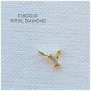 K18 K18WG イニシャル チャーム パーツ 華奢 可憐 繊細 シンプル 18K 18金 ゴールド ホワイトゴールド ダイヤモンドペンダントトップ【メール便...