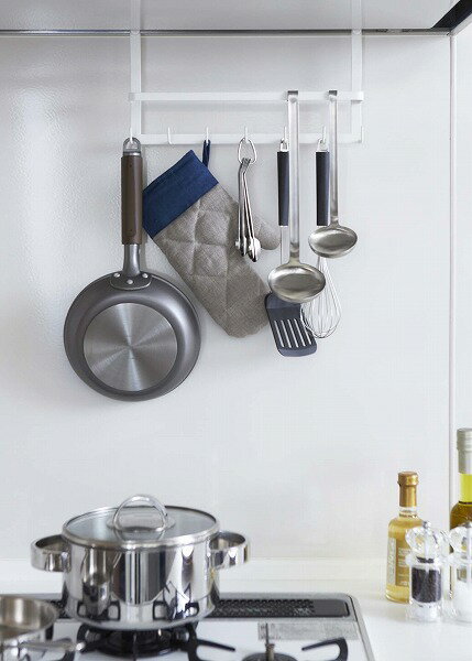 レンジフードフック タワー ホワイト ブラック タワー TOWER 2476 2477 キッチン 収納 タワー レンジフード キッチンツール レンジフードフック tower キッチンツールフック キッチンツールホルダー レンジフードハンガー 換気扇 コンロ周り 吊るす 吊り下げ 山崎実業