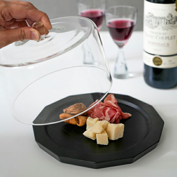 ドーム型 ガラスドーム ブラック 黒色 容器 インテリア 小物入れ 置物 ガラスドーム 展示用ガラスドー..