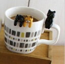 【 DECOLE / デコレ 】 よじのぼりスプーン 黒猫 三毛猫 トラ猫 マグスプーン スプーン 陶製