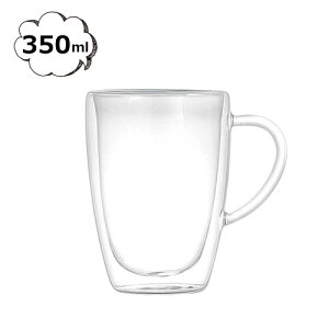 ダブル ウォール グラス カップ マグカップ 350ml G815-968-35 ダルトン DULTON DOUBLE WALL GLASS CUP MUG ガラス 二重構造 耐熱ガラス マグ マグカップ シンプル おしゃれ コップ