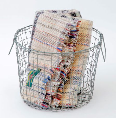 fog linen work フォグリネンワーク ラウンドバスケット マガジンバスケット かご バスケット カゴ ワイヤー MAGAZINE BASKET リビング 寝室 おしゃれ 玄関 キッチン 収納 小物整理 小物入れ かわいい