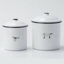 アクシス キャニスターセット ねこ＆とり ホーロー保存容器 TE755 キッチン用品 食器 調理器具 琺瑯 ほうろう キッチンストッカー ホウロウ おしゃれ かわいい ホーロー保存容器 キッチン用品 食器 調理器具 ホーロー 琺瑯 ホウロウ キッチンストッカー