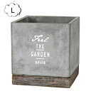 セメントプランター スクエア L 4号目安 FEEL THE GARDEN CBGZ2023 スパイス 植木鉢 プランターカバー フラワーポット 花 鉢 観葉植...