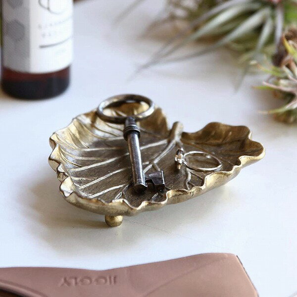 LUXE アクセサリートレイ リーフA ゴールド DRDF1220 アクセサリー収納/ピアス/ネックレス/指輪/北欧/..