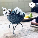SCANDINAVIAN メタルフラワー脚付きポット Sサイズ シルバー グレー 三つ足 FJGK2921 植木鉢 プランターカバー フラワーポット 花 鉢 観...