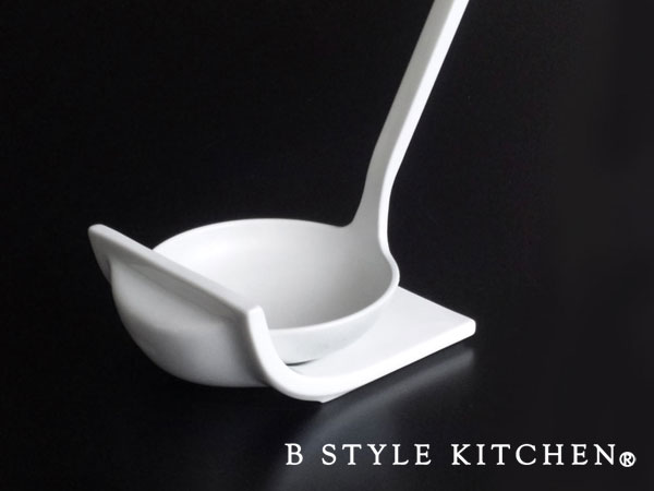 【B　STYLE　KITCHEN】お玉たて おたまたて 白磁　ZF-34591 おたま立て おたまたて レードルスタンド 調理小道具立て 調理中のちょい置きに便利　お玉スタンド お玉ホルダー ふた置き ロロ LOLO【あす楽対応】