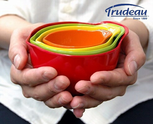コンディメントボウル 4pcsセット 【Trudeau /トゥルーデュー】 スタッキング 収納 重ね置き 計量カップ メジャージャグ 計量スプーン キッチン雑貨...
