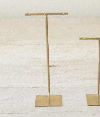 アクセサリースタンド ブラス アクセサリー スタンド L 12.5cm Horn Please 志成販売 ブラス BRASS 真鍮 アクセサリースタンド ピアスホールあり Lサイズ アクセサリーホルダー ピアススタンド ネックレススタンド アクセサリー収納【あす楽対応】 307001