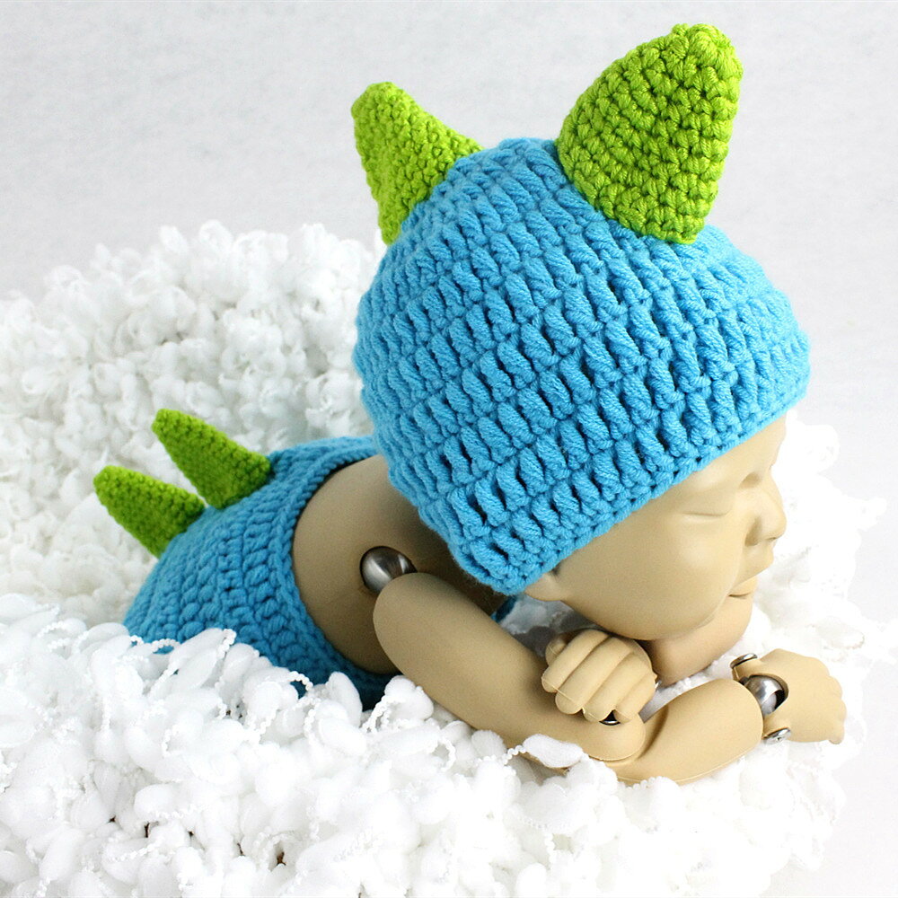 [楽天ランキング1位獲得]ベビー服 ベビー 恐竜 コスチューム 着ぐるみ セルフニューボーンフォト 新生児 男の子 赤ちゃん 寝相アート 衣装 仮装 写真撮影 記念写真 月齢フォト 新生児フォト 撮影用 出産準備 プレママ 初マタ ニット 出産祝い 輸入子供服 0ヶ月 3ヶ月 6ヶ月