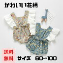 【送料無料】ベビー服 キッズ ロンパース 女の子 赤ちゃん 新生児 60 70 80 90 100 0歳 1歳 2歳 春 春服 夏 夏服 秋 秋服 ノーズリーブ フリル かわいい 股ボタン カバーオール オールインワン 花柄 ガールズ プチプラ 出産祝い 韓国風子供服 輸入子供服 海外子供服 洋服