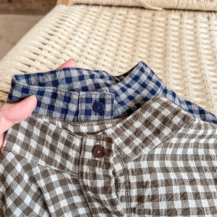 [楽天ランキング1位獲得]ベビー服 ベビー キッズ服 キッズ チェック ブラウス トップス シャツ 半袖 女の子 男の子 春 夏 春夏 秋 春服 夏服 秋服 80 90 100 110 120 130 子供服 子ども服 大人っぽい カジュアル ゆったり 高級感 1歳 2歳 3歳 4歳 5歳 6歳 mercuriusjapan-10000433 mercurius楽天市場店 サンプル画像3