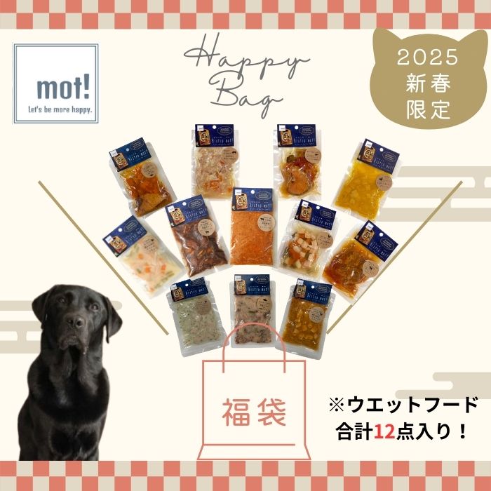 2025年福袋！Bistro mot!セット福袋福袋 ドッグフード おやつ トッピング チキン　無添加　国産　ヘルシー 犬用 猫用 FLF ハッピーバッグ 2024年