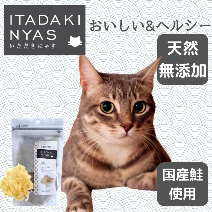 【公式】いただきにゃす ふわっと鮭 15gキャットフード おやつ ジャーキー 無添加 低アレルギー ヘルシー 猫おやつ 猫用 FLF おいしい ごほうび トッピング 国産 食べる 愛猫用 無着色 魚 おさかな サプリメント