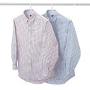 【全国送料無料】 ノーアイロン　長袖シャツ 2枚セット（レッド、ブルー）各1枚 【代引き不可】